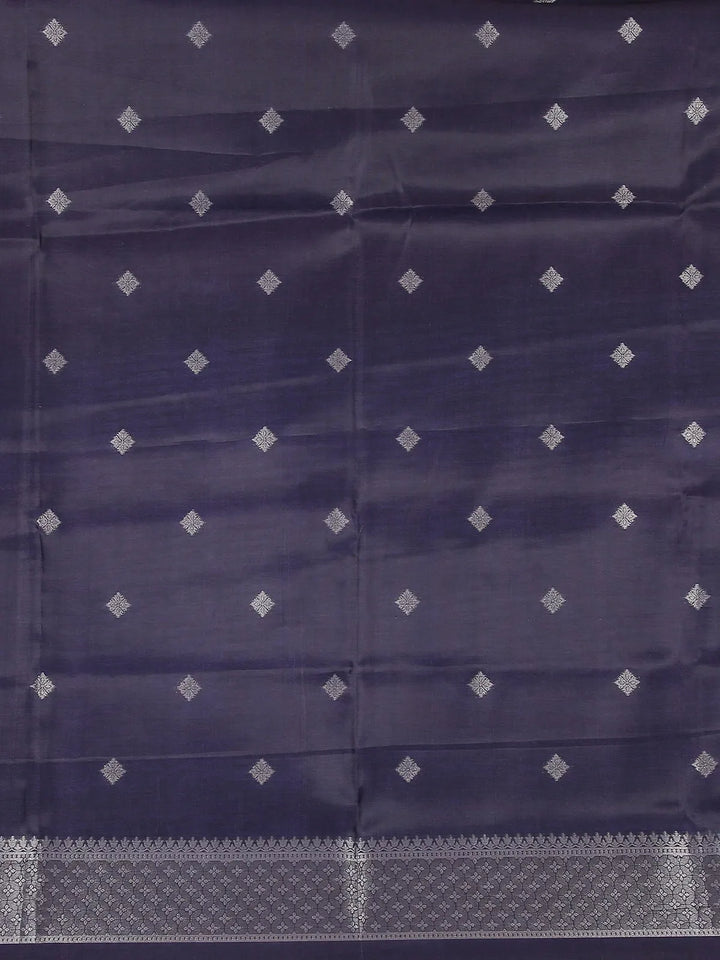 Brown Semi Tussar Silk Floral Designed Saree - Diadem