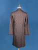 Brown Sequins And Mirror Work Raw Silk Kurta Set With Pant