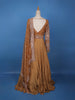 Brown Sequins Beaded Neted LehengaPaired with Dupatta