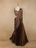 Brown Shimmer Floral Worked Bridesmaid Lehenga - Diadem
