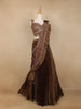 Brown Shimmer Floral Worked Bridesmaid Lehenga - Diadem