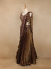 Brown Shimmer Floral Worked Bridesmaid Lehenga - Diadem