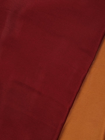 Brown Solid Design Satin Saree - Diadem