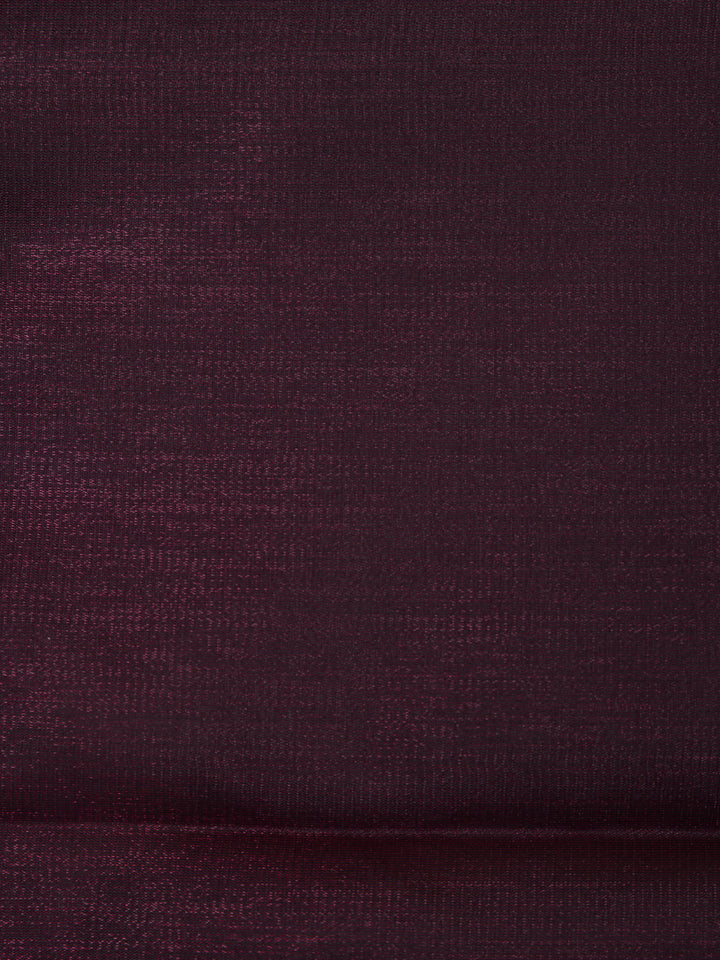 Brown Solid Designed Woven Banarasi Silk Saree - Diadem
