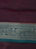 Brown Solid Designed Woven Banarasi Silk Saree - Diadem