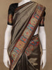 Brown Tissue Banarasi Saree With Paithani Border - Diadem