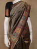 Brown Tissue Banarasi Saree With Paithani Border - Diadem