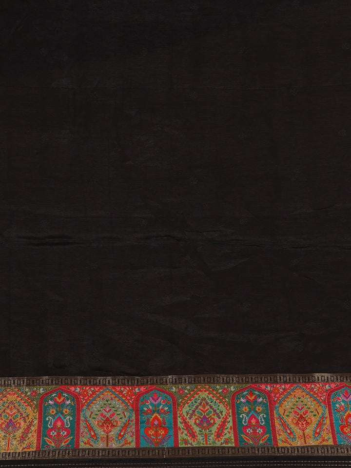 Brown Tissue Banarasi Saree With Paithani Border - Diadem