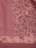 Brownish Maroon Striped Design Semi Tussar Saree