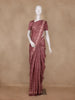 Brownish Maroon Striped Design Semi Tussar Saree