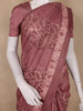 Brownish Maroon Striped Design Semi Tussar Saree