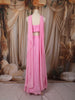 Bubblegum Pink Floral Beads Embroidered Design Net Fancy Lehenga with Choker Dupatta