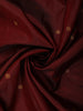 Burgundy Butta Woven Design Pure Kanchipuram Silk Saree with Temple Zari Border