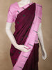 Burgundy Butta Zari Woven Design Pure Kanchipuram Silk Saree with Contrast Border
