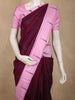 Burgundy Butta Zari Woven Design Pure Kanchipuram Silk Saree with Contrast Border