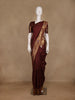 Burgundy Buttas Design Semi Tussar Saree