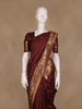 Burgundy Buttas Design Semi Tussar Saree