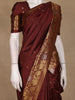 Burgundy Buttas Design Semi Tussar Saree