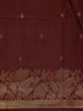 Burgundy Buttas Design Semi Tussar Saree