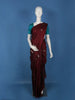 Burgundy Butterfly Motif Woven Pure Kanchipuram Silk Saree