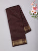 Burgundy Checked Zari Woven Design Art Silk Saree with Zari Border