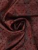 Burgundy Checks Woven Pure Kanchipuram Silk Saree - Diadem