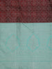 Burgundy Checks Woven Pure Kanchipuram Silk Saree - Diadem