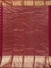 Burgundy Floral Butta Woven Kanchipuram Silk Saree With Zari Border