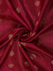 Burgundy Floral Butta Woven Kanchipuram Silk Saree With Zari Border
