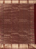 Burgundy Floral Butta Woven Kanchipuram Silk Saree With Zari Border