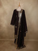 Burgundy Floral Butta Zari Woven Design Satin Straight Cut Salwar Suit with Dupatta