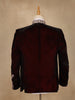 Burgundy Floral Embroidered Velvet Men's Suit