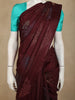 Burgundy Floral Woven Design Pure Kanchipuram Silk Saree