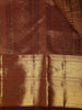 Burgundy Flower Zari Woven Design Pure Kanchipuram Silk Saree with Zari Border