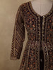 Burgundy Heavy Sequins and Mirror Embroidered Design Net Mastani Lehenga With Long Jacket
