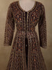 Burgundy Heavy Sequins and Mirror Embroidered Design Net Mastani Lehenga With Long Jacket