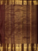 Burgundy Mini Checked Zari Woven Design Pure Kanchipuram Silk Saree with Floral Zari Border
