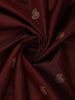 Burgundy Paisley Butta Woven Design Pure Kanchipuram Silk Saree with Contrast Zari Border