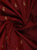 Burgundy Peacock Woven Pure Kanchipuram Silk Saree With Zari Border