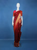 Burgundy Peacock Woven Pure Kanchipuram Silk Saree With Zari Border