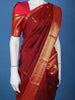 Burgundy Peacock Woven Pure Kanchipuram Silk Saree With Zari Border