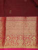 Burgundy Small Butta Woven Pure Kanchipuram Silk Saree