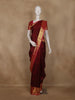 Burgundy Small Butta Woven Pure Kanchipuram Silk Saree