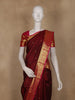 Burgundy Small Butta Woven Pure Kanchipuram Silk Saree