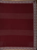Burgundy Stone Embellished Satin Saree With Scalloped Border