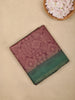 Burgundy Semi Tussar Silk Abstract Designed Saree - Diadem