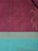 Burgundy Semi Tussar Silk Floral Designed Saree - Diadem