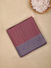 Burgundy Semi Tussar Silk Stripes Designed Saree - Diadem