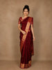 Burgundy Small Butta Woven Pure Kanchipuram Silk Saree