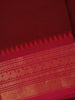Burgundy Solid Design Cotton Fancy Saree - Diadem